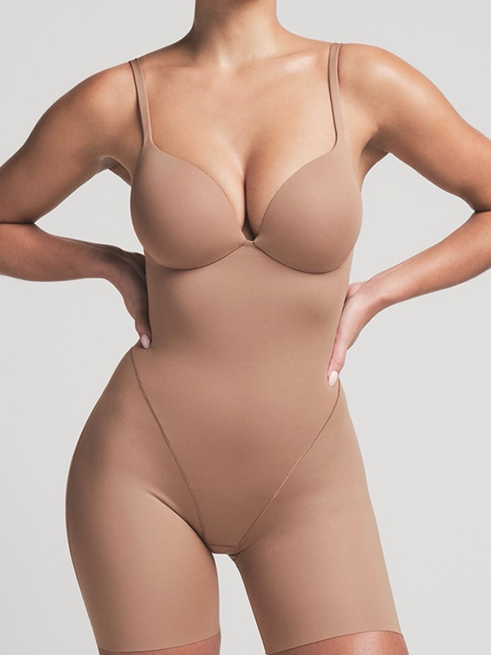 Skims padded mid thigh bodysuit XL